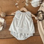 【73-100cm】セットアップ ベビー シンプル チェック - 画像 (8)