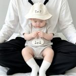 【66-90cm】ロンパース 可愛い ウサギ グレー ベビー服 - 画像 (9)