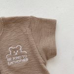 【66-90cm】ロンパース ベビー くま柄 リブラウンドネック - 画像 (11)