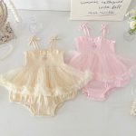 【66-90cm】キャミロンパース ベビー ガーリー チュール - 画像 (3)