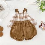 【73-100cm】セットアップ ベビー キャミチェックトップス&バルーンパンツ - 画像 (7)