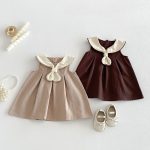【73-120cm】ワンピース ベビー ノースリーブ レトロ - 画像 (9)