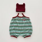 【66-90cm】ロンパース ベビー ボーダー サロペット 韓国風 - 画像 (18)