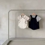 【66-100cm】サロペット or ボーダーTシャツ ベビー 韓国風 - 画像 (9)