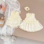 【66-120cm】ロンパースorワンピース プリンセス ふわふわ 姉妹服 - 画像 (4)
