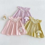 【73-120cm】ワンピース ベビー フリル キノコ かわいい - 画像 (6)