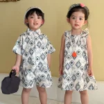【80-150cm】セットアップ or ワンピース 総柄プリント - 画像 (3)