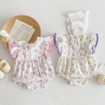 【66-90cm】ロンパース フリル 可愛い 女の子