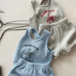 【80-130cm】セットアップ 女の子 英字プリント - 画像 (2)