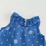 【73-120cm】セットアップ ベビー 女の子 ドット デニム - 画像 (11)