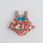 【66-90cm】ロンパース ベビー ワンピース風 蝶結び ハート - 画像 (6)