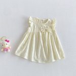 【73-120cm】ワンピース ベビー 女の子 フリルスリーブ 蝶結び - 画像 (9)