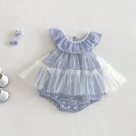 【66-90cm】ロンパース ベビー 蝶結び 刺繍 おしゃれ - 画像 (2)