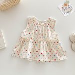 【73-120cm】セットアップ ベビー 女の子 ハート ノースリーブ - 画像 (7)
