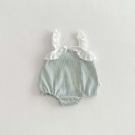 【66-90cm】キャミロンパース ベビー フリル ボーダー - 画像 (7)