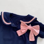 【66-90cm】ロンパース ベビー 蝶結び付き ポロシャツ - 画像 (14)