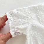 【66-90cm】ロンパース ベビー レース 刺繍 プリンセス 帽子付き - 画像 (12)