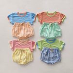 【73-100cm】セットアップ ベビーカラフル カジュアル - 画像 (2)