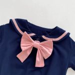 【66-90cm】ロンパース ベビー 蝶結び付き ポロシャツ - 画像 (15)