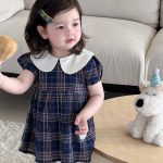 【73-100cm】ワンピース 女の子 ドールカラー ギンガム チェック柄 - 画像 (6)