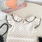 【66-120cm】トップス or フレアスカート ベビー 女の子 ドット レース襟 フリル袖 - 画像 (14)