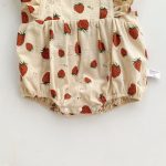 【66-90cm】ロンパース ベビー おしゃれ いちご総柄 - 画像 (8)