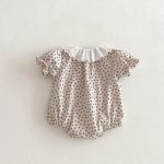 【66-100cm】ロンパース ベビーおしゃれ フリル襟 花柄 - 画像 (7)