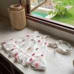 【73-100cm】ワンピース スウィート ラウンドネック フラワー - 画像 (9)