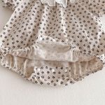【66-100cm】ロンパース ベビーおしゃれ フリル襟 花柄 - 画像 (13)
