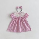 【66-120cm】ロンパース or ワンピース ベビー 女の子 レース 刺繍襟 - 画像 (11)