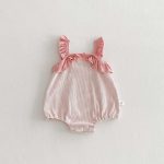 【66-90cm】キャミロンパース ベビー フリル ボーダー - 画像 (8)