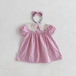 【66-120cm】ロンパース or ワンピース ベビー 女の子 レース 刺繍襟 - 画像 (12)