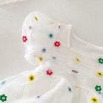 【66-90cm】ロンパースワンピース ベビー カラフル 花柄 刺繍 - 画像 (9)