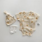 【66-90cm】ロンパース＆帽子 ベビー 総柄キャラクター - 画像 (7)
