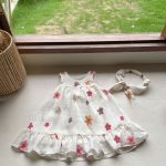 【73-100cm】ワンピース スウィート ラウンドネック フラワー - 画像 (10)