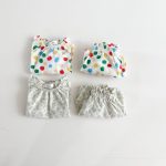 【80-130cm】セットアップ 女の子 花柄 カラードット - 画像 (6)