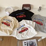 【80-160cm】半袖Tシャツ キッズ 車柄 カジュアル