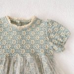 【66-90cm】ロンパース ベビー フラワー刺繡 ワンピース風 - 画像 (11)