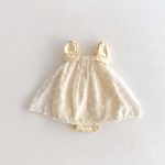 【66-90cm】ロンパース ベビー おしゃれ 蝶結び 刺繡 - 画像 (4)