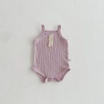 【66-90cm】キャミロンパース ベビー レース ダブルボタン - 画像 (7)