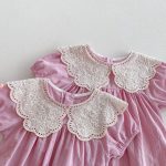 【66-120cm】ロンパース or ワンピース ベビー 女の子 レース 刺繍襟 - 画像 (14)