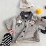 【80-130cm】半袖シャツ キッズ服 韓国風 デニム - 画像 (4)