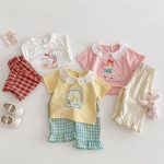 【73-120cm】半袖Ｔシャツ ベビー フリル襟 カートゥーン - 画像 (18)