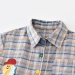 【73-120cm】Tシャツ 恐竜 チェック 男の子 トップス - 画像 (7)