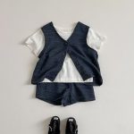 【73-100cm】セットアップ ベビー デニム 無地 通園・お出かけに - 画像 (15)