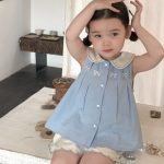 【80-130cm】トップスorパンツ 女の子 蝶結び 刺繍 無地 - 画像 (5)
