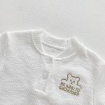 【66-90cm】ロンパース ベビー くま柄 リブラウンドネック - 画像 (14)