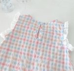 【73-100cm】ワンピース ベビー ノースリーブ チェック うさぎ - 画像 (8)