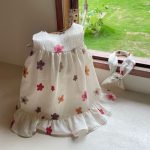【73-100cm】ワンピース スウィート ラウンドネック フラワー - 画像 (7)