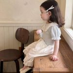 【80-130cm】トップスorパンツ 女の子 フリル襟 七分丈パンツ - 画像 (3)